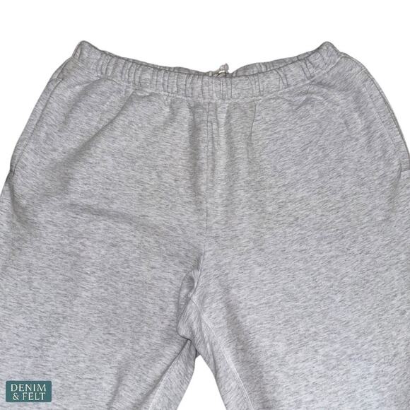 SKIMS Cotton Fleece Classic Straight Leg Pant Light Heather Grey Lounge NEW - Picture 6 of 10